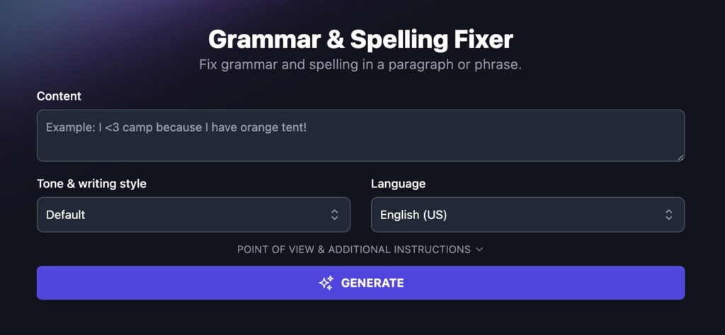 Grammar Checker and Spell Checker Tool in RightBlogger
